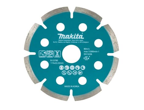 MAKITA TARCZA DIAMENTOWA 115x22,23mm SEGMENT (NA SUCHO) BETON, GRANIT, MARMUR