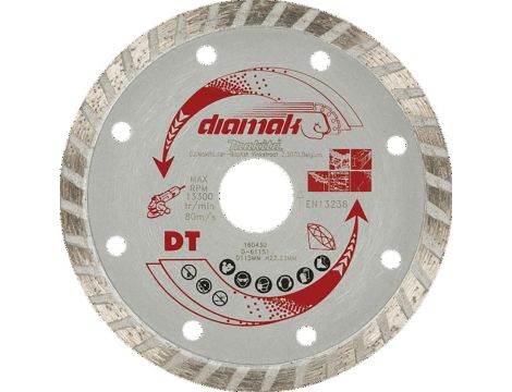 MAKITA TARCZA DIAMENTOWA 115x22,23mm TURBO (NA SUCHO) BETON, CEGŁA, MARMUR