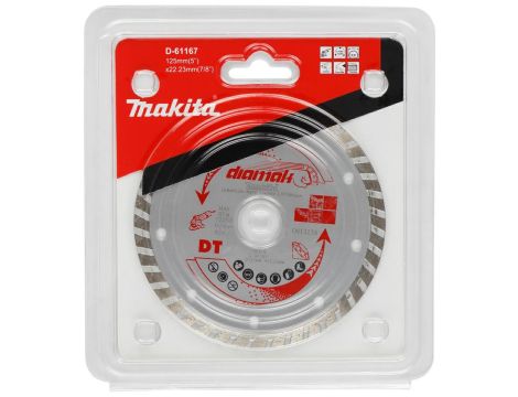 MAKITA TARCZA DIAMENTOWA 125x22,23mm TURBO (NA SUCHO) BETON, CEGŁA, MARMUR - 2