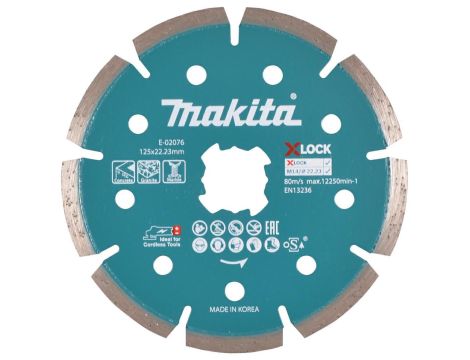 MAKITA TARCZA DIAMENTOWA 125mm X-LOCK SEGMENT (NA SUCHO)