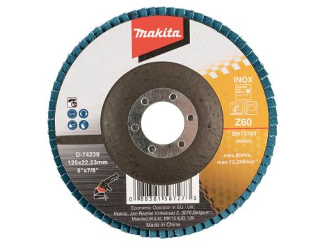 MAKITA ŚCIERNICA LISTKOWA ECONOMY 125x22,23mm P 60 METAL, STAL NIERDZEWNA - 2