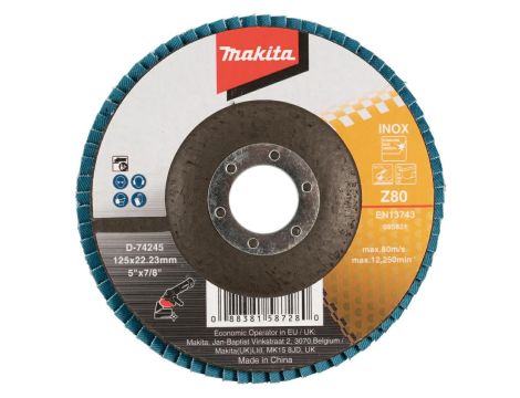 MAKITA ŚCIERNICA LISTKOWA ECONOMY 125x22,23mm P 80 METAL, STAL NIERDZEWNA - 2
