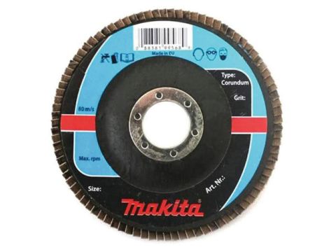MAKITA ŚCIERNICA LISTKOWA CORUNDUM 115x22,23mm P 40 ALUMINIUM, STAL, METAL, DREWNO