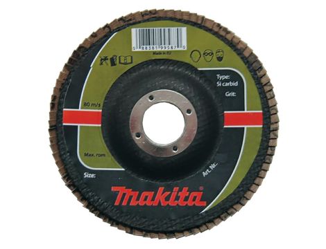 MAKITA ŚCIERNICA LISTKOWA SI CARBID 125x22,23mm P 80 KAMIEŃ, CERAMIKA, TW. SZTUCZNE