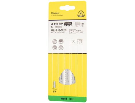 KLINGSPOR BRZESZCZOT DO WYRZYNARKI 115x8x1,45mm JS 601 WQ /5szt. - 2