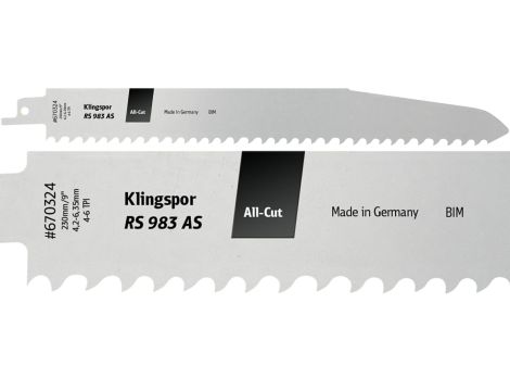 KLINGSPOR BRZESZCZOT DO PIŁY SZABLASTEJ 230x25,4x1,57mm RS 983 AS /5szt. - 3