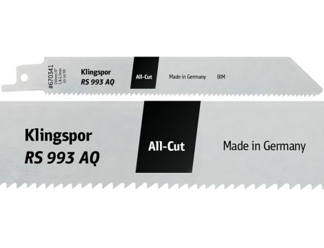 KLINGSPOR BRZESZCZOT DO PIŁY SZABLASTEJ 150x19x0,9mm RS 993 AQ /5szt. - 3