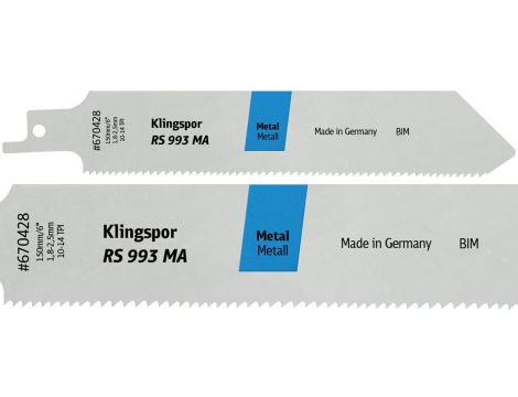 KLINGSPOR BRZESZCZOT DO PIŁY SZABLASTEJ 150x25,4x0,9mm RS 993 MA /5szt. - 3
