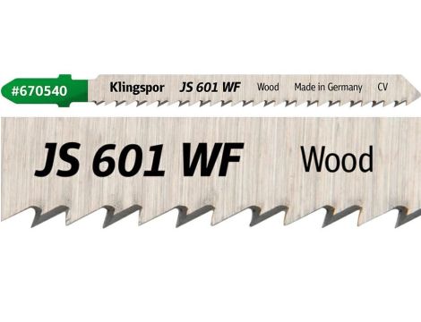 KLINGSPOR BRZESZCZOT DO WYRZYNARKI 130x8x1,45mm JS 601 WF /5szt. - 2