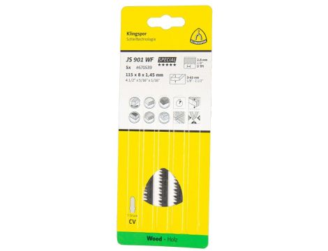 KLINGSPOR BRZESZCZOT DO WYRZYNARKI 115x8x1,45mm JS 901 WF /5szt. - 2