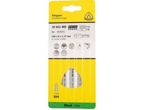 KLINGSPOR BRZESZCZOT DO WYRZYNARKI 100x8x1,27mm JS 901 WQ /5szt. - 2