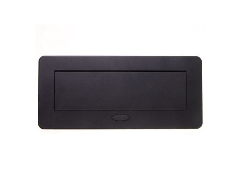 Gniazda wpuszczane w blat 3x230V /płaski frezowany rant/ 1,5m czarne OR-AE-1337/B