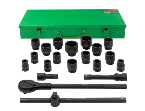 ROCKFORCE ZESTAW KLUCZY UDAROWYCH 21el. 3/4" 12KĄT.  17-50mm