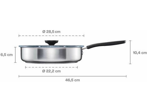 FISKARS PATELNIA 26cm Z POWŁOKĄ CERAMICZNĄ Z POKRYWKĄ FUNCTIONAL FORM