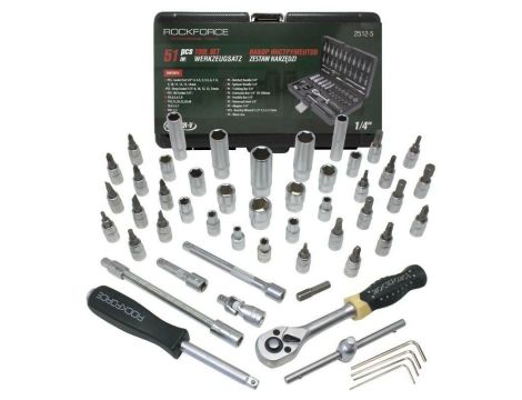 ROCKFORCE ZESTAW KLUCZY     1/4" 51el. - 2