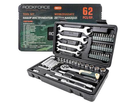 ROCKFORCE ZESTAW KLUCZY     1/4" 62el.