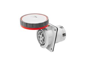 Gniazdo tablicowe 63A 5P 400V czerwone 6h IP67 10st. GW63254H