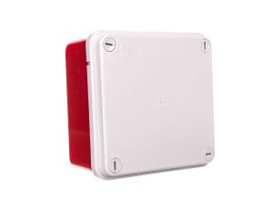 Puszka natynkowa samogasnąca gładka z pokrywą 960 stopni C seria 415A IP56 105x105x55 czerwono-szara EC416C4A /opak. 80/