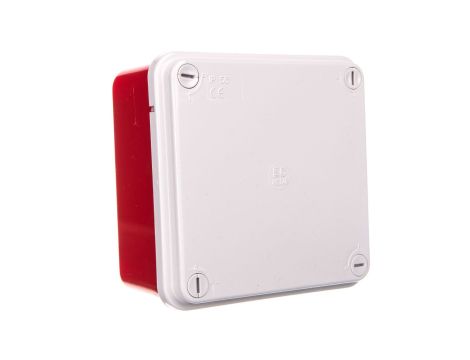 Puszka natynkowa samogasnąca gładka z pokrywą 960 stopni C seria 415A IP56 105x105x55 czerwono-szara EC416C4A /opak. 80/