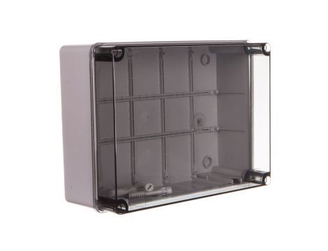 Puszka natynkowa z przeźroczystą pokrywą seria 420 IP65 300x220x120 szara EC420C8