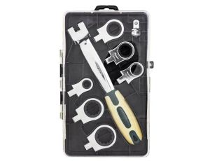 ROCKFORCE KLUCZ OCZKOWY-PRZEGUBOWY WYMIENNY Z GRZECHOTKĄ kpl. 8el. 8-19mm