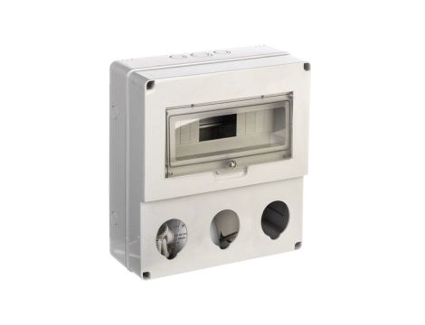 Rozdzielnia budowlana pusta 12 mod.3 gniazda 16/32A szara EC69014