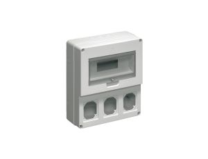 Rozdzielnia budowlana pusta 12 mod.3 gniazda 16A szara EC69024