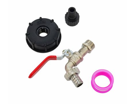 AWTOOLS KRAN OGRODOWY DO ZBIORNIKA CYNK NIKLOWANY 1/2" GWINT ZEWNĘTRZNY 3/4" MAUZER