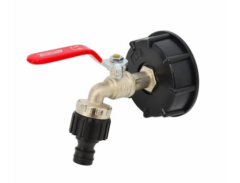 AWTOOLS KRAN OGRODOWY DO ZBIORNIKA CYNK NIKLOWANY 1/2" GWINT ZEWNĘTRZNY 3/4" MAUZER - 2