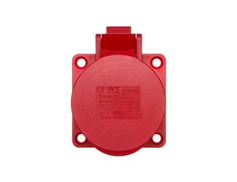 Gniazdo tablicowe 16A 5P 400V /70x70/ czerwone IP44 315-6
