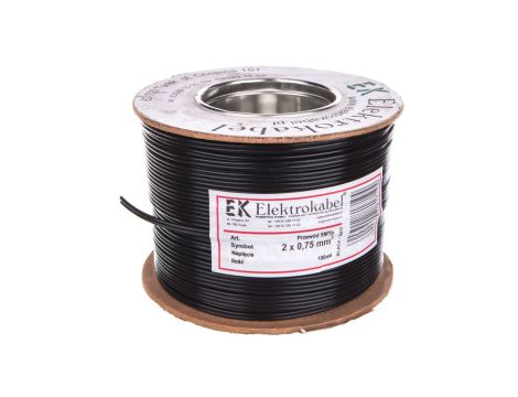 Przewód głośnikowy SMYp 2x0,75 czarno/czerwony 50V /100m/