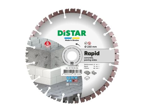 DISTAR TARCZA DIAMENTOWA RAPID 230 x 2,4/1,5 x 10 x 22,23-16