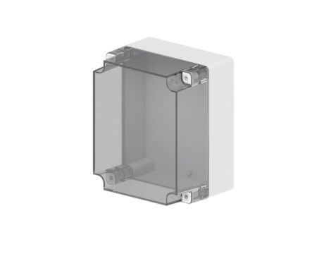 INDUSTRIAL Puszka hermetyczna n/t 270x220x168mm IP65 szara, pokrywa transparentna 2721-01