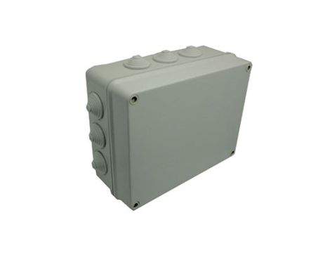 INDUSTRIAL Puszka hermetyczna n/t 305x244x168mm IP55 z 12 dławicami szara 2722-02