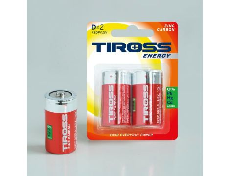 TIROSS BATERIA R20 2szt.