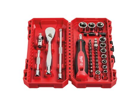 MILWAUKEE ZESTAW NASADEK 1/4" Z GRZECHOTKĄ 38szt. - 2