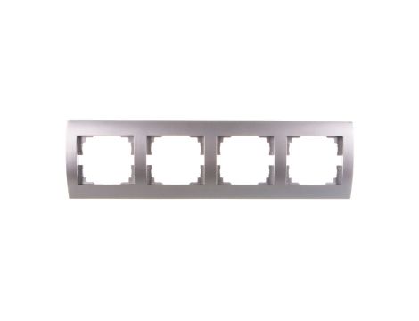 LOGI Ramka poczwórna pozioma Srebrny 021490043 25238