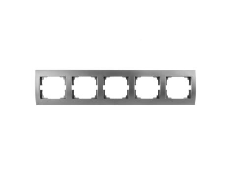 LOGI Ramka pięciokrotna pozioma Srebrny 021500043 25239