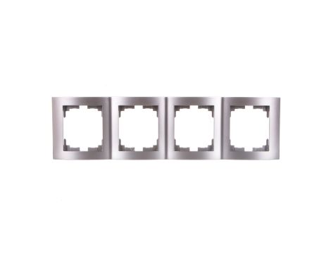 LOGI Ramka poczwórna pionowa Srebrny 021540043 25242
