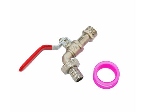 AWTOOLS KRAN OGRODOWY CYNK NIKLOWANY  1/2" GWINT ZEWNĘTRZNY 3/4"