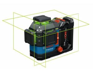 BOSCH LASER PŁASZCZYZNOWY GLL 18V-120-33 CG ZIELONY 1x4,0Ah +KLAMRA DK 20 +LB136 0601065100