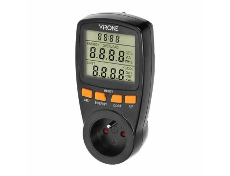 ORNO WATOMIERZ JEDNOTARYFOWY Z WYŚWIETACZEM LCD SCHUKO