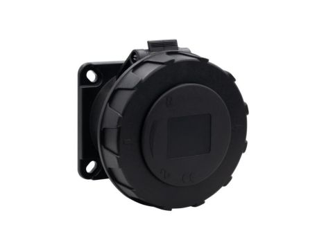Gniazdo przemysłowe tablicowe proste 32A 3p 200V-250V /FE/ IP67 czarne