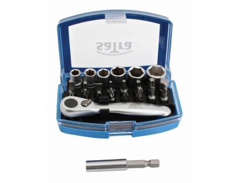 SATRA BITY I NASADKI Z GRZECHOTKĄ 1/4"– 24 elem.