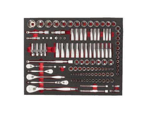 MILWAUKEE WKŁADKA PIANKOWA Z NASADKAMI I GRZECHOTKAMI 1/4",3/8",1/2" - 2