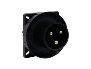 Wtyk przemysłowy tablicowy odbiornikowy 32A 3p 200V-250V /FE/ IP67 czarny