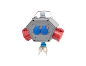 Rozdzielnica POLYBOX - gniazda 16A 5p, 32A 5p, 2x230V + 3xAIR(powietrze)