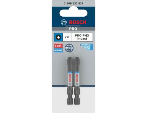 BOSCH KOŃCÓWKA IMPACT 50mm PH3 /2szt. 2608522521