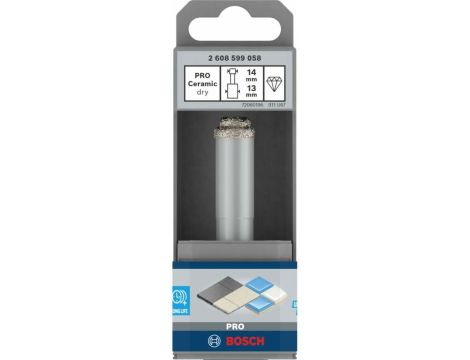 BOSCH KORONA DIAMENTOWA PRO CERAMIC DRY 14mm /NA SUCHO 2608599058