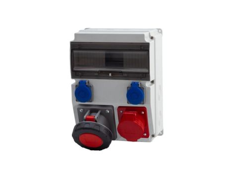 Rozdzielnica CAJA 12M - gniazda 16A 5p, 63A 5p, 2x230V /12 modułów/